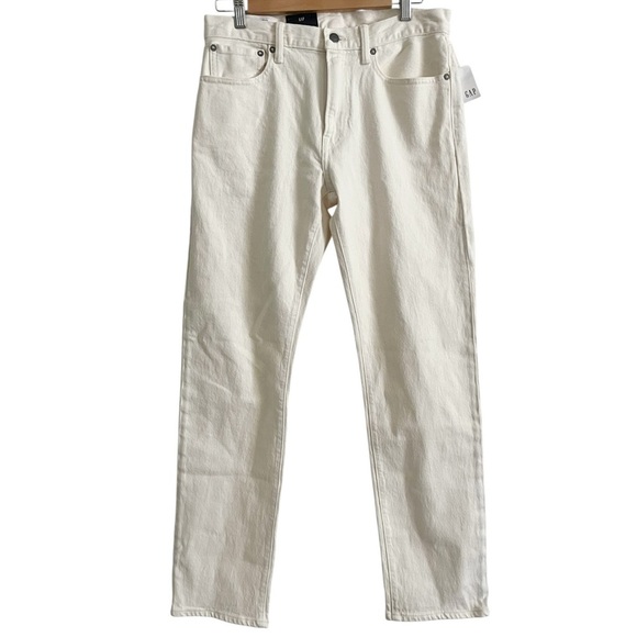 GAP Mens Ivory Cream Size 29x30 Straight GAPFLEX Denim Jeans NWT - Picture 3 of 7